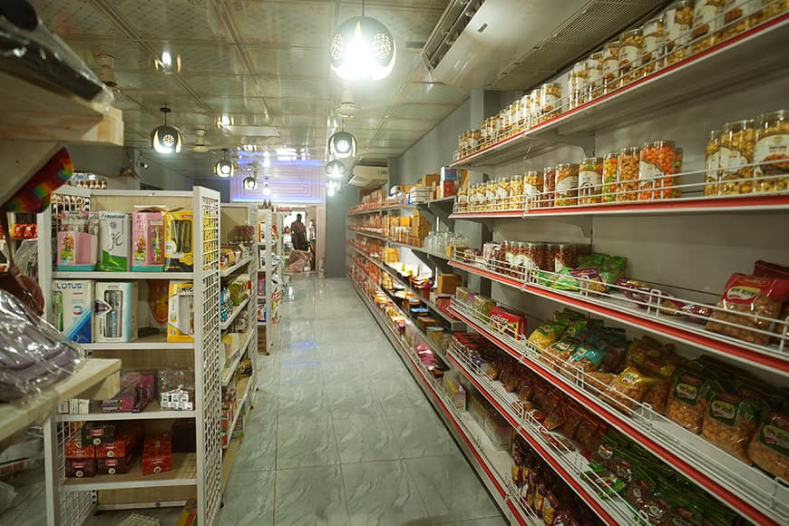 Curated Snack & Beverage Shelves